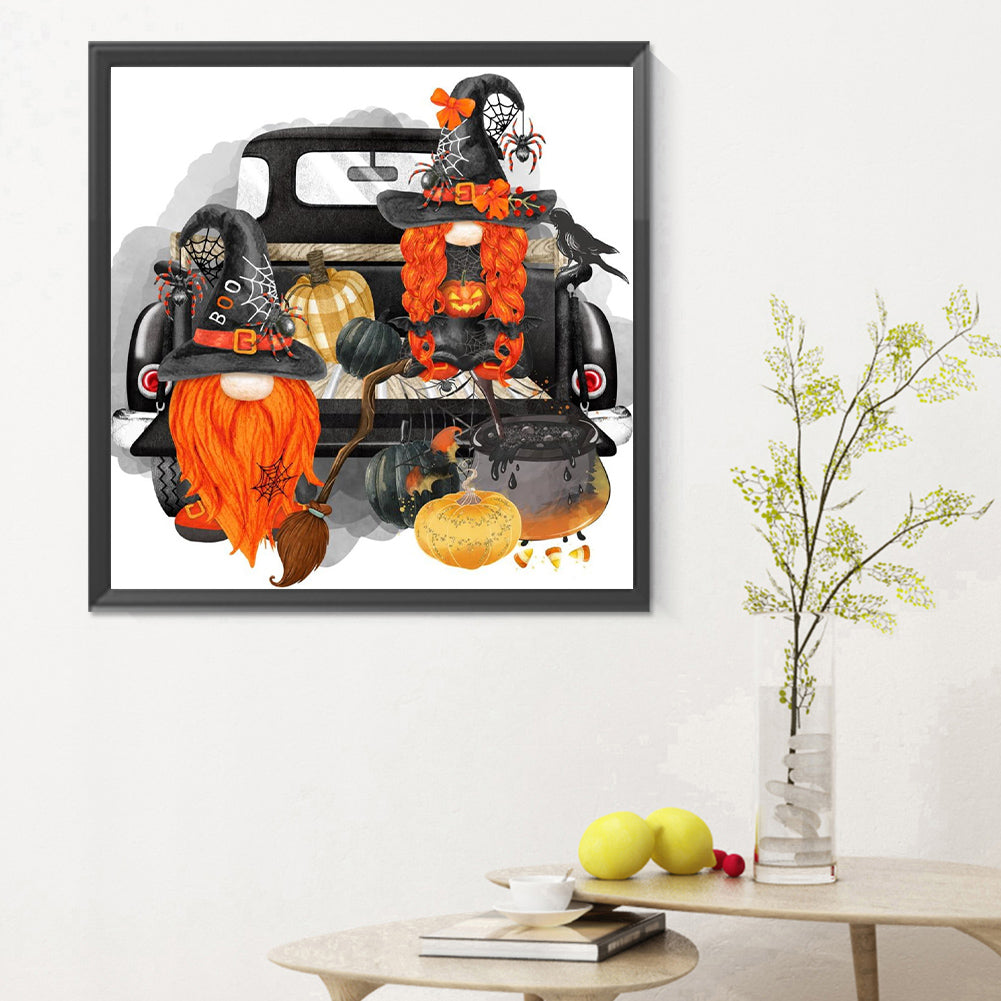 Halloween Gnome - Full Round Drill Diamond Painting 30*30CM