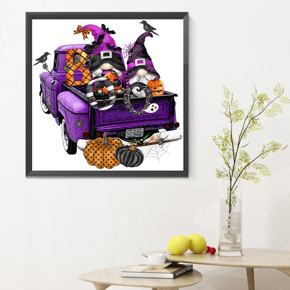 Halloween Gnome - Full Round Drill Diamond Painting 30*30CM
