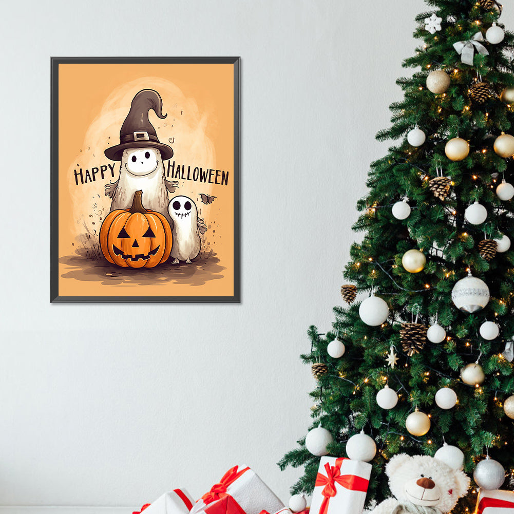 Halloween Ghost - Full Round Drill Diamond Painting 30*40CM