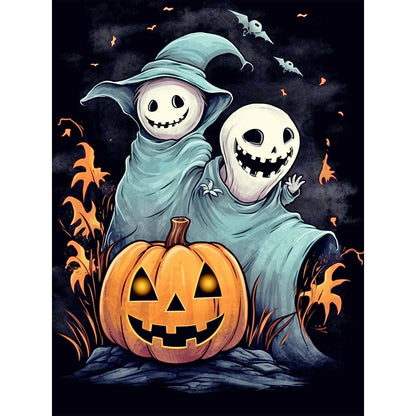 Halloween Ghost - Full Round Drill Diamond Painting 30*40CM