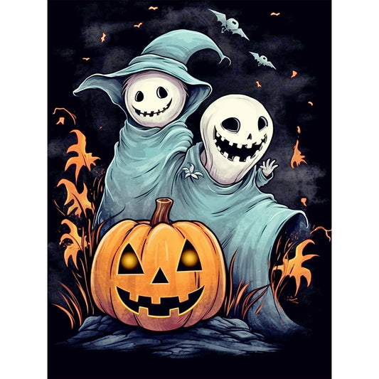 Halloween Ghost - Full Round Drill Diamond Painting 30*40CM