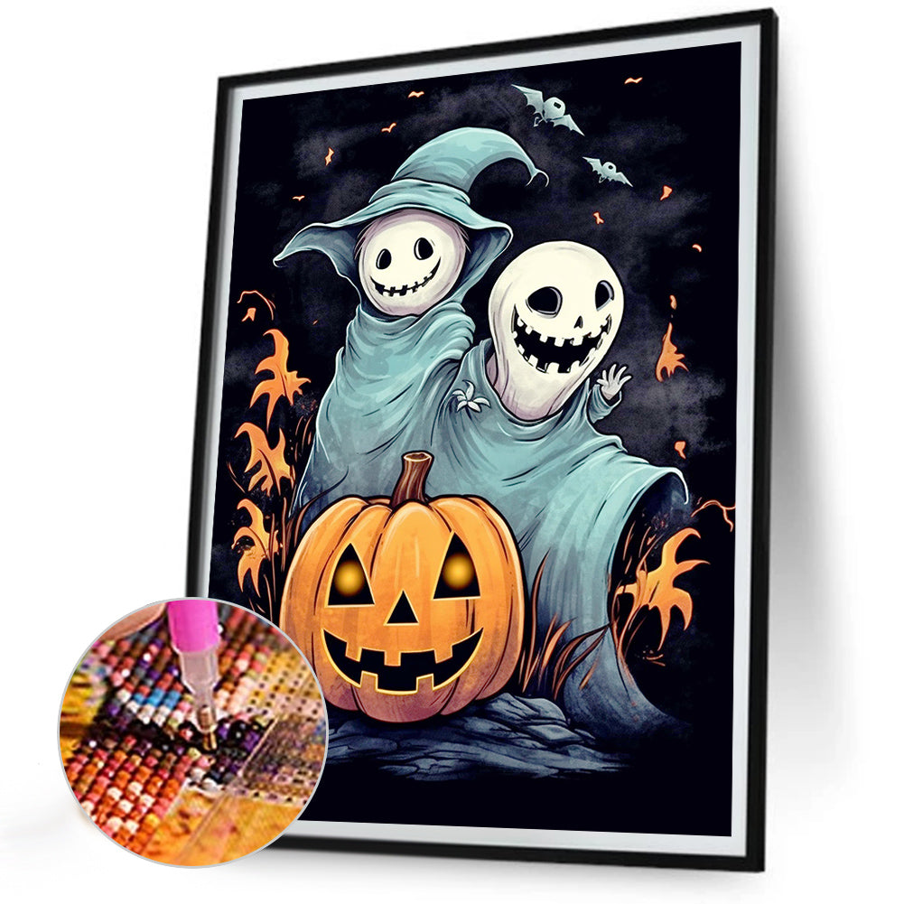 Halloween Ghost - Full Round Drill Diamond Painting 30*40CM