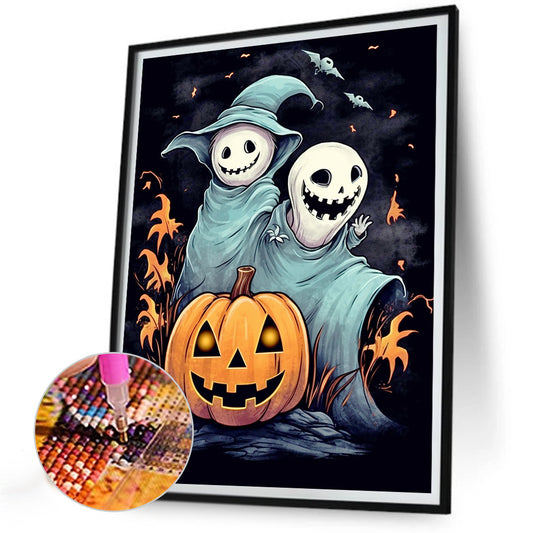 Halloween Ghost - Full Round Drill Diamond Painting 30*40CM