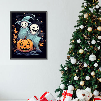 Halloween Ghost - Full Round Drill Diamond Painting 30*40CM