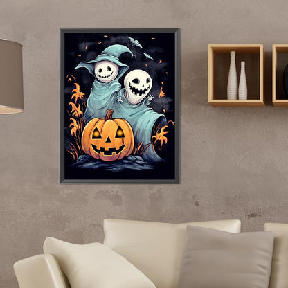 Halloween Ghost - Full Round Drill Diamond Painting 30*40CM