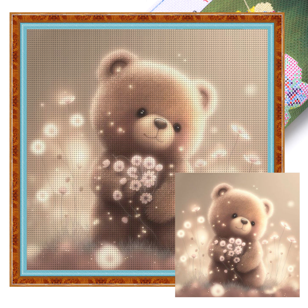 Bear - 11CT Stamped Cross Stitch 40*40CM