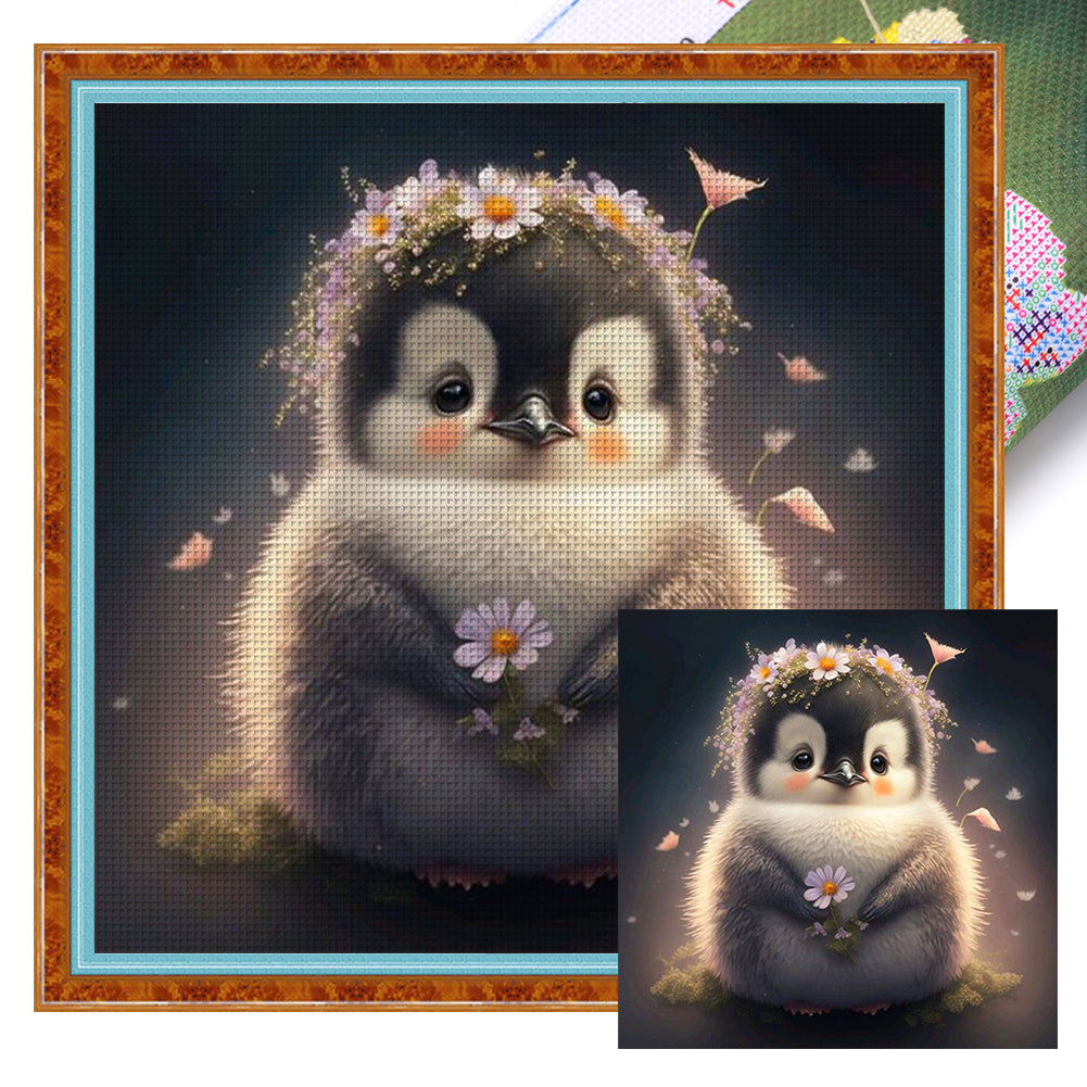 Penguin - 11CT Stamped Cross Stitch 40*40CM