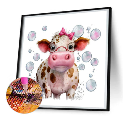 Bubble Cow - Full Round Drill Diamond Painting 30*30CM