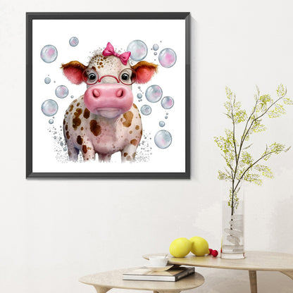 Bubble Cow - Full Round Drill Diamond Painting 30*30CM