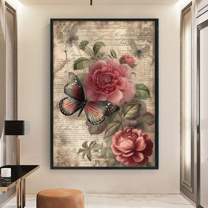 Roses And Butterflies - 11CT Stamped Cross Stitch 40*60CM