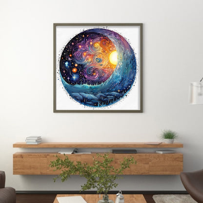 Abstract Night Sky - 11CT Stamped Cross Stitch 50*50CM