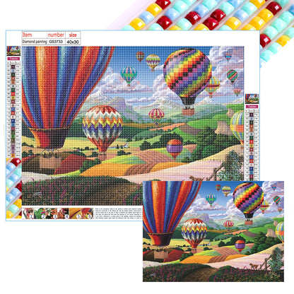 Hot Air Balloon - Full Square Drill Diamond Painting 40*30CM