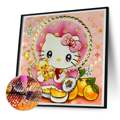 Kitty Cat - Full Round Drill Diamond Painting 30*30CM