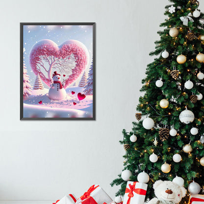 Love Snowman - Full Round Drill Diamond Painting 30*40CM