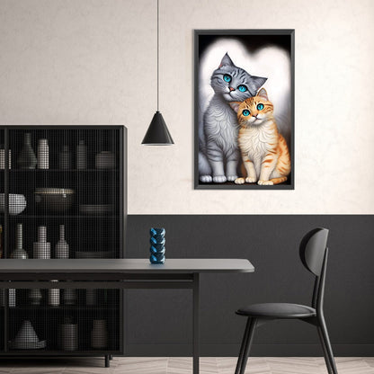 Cat - Full Round Drill Diamond Painting 30*50CM