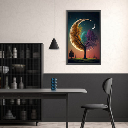 Sun, Moon And Starry Scenery - Full Round Drill Diamond Painting 30*50CM