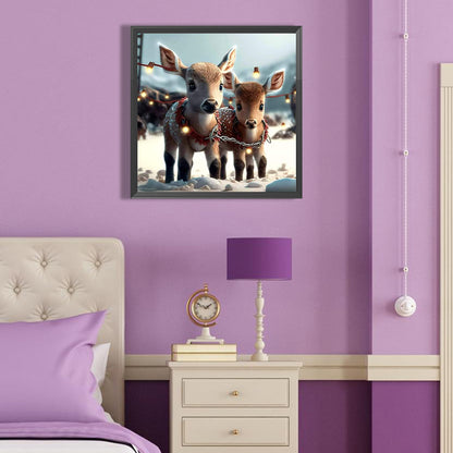 Deer - Full Round Drill Diamond Painting 40*40CM