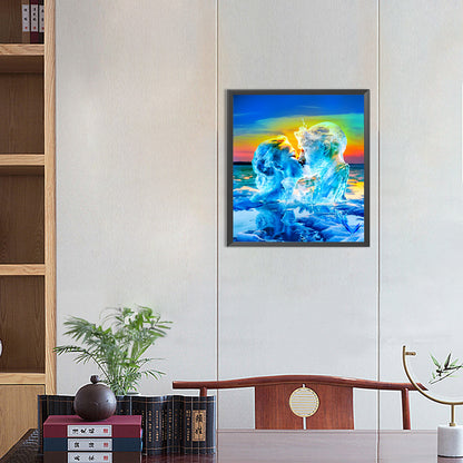 Frozen Kiss - Full Round Drill Diamond Painting 40*45CM
