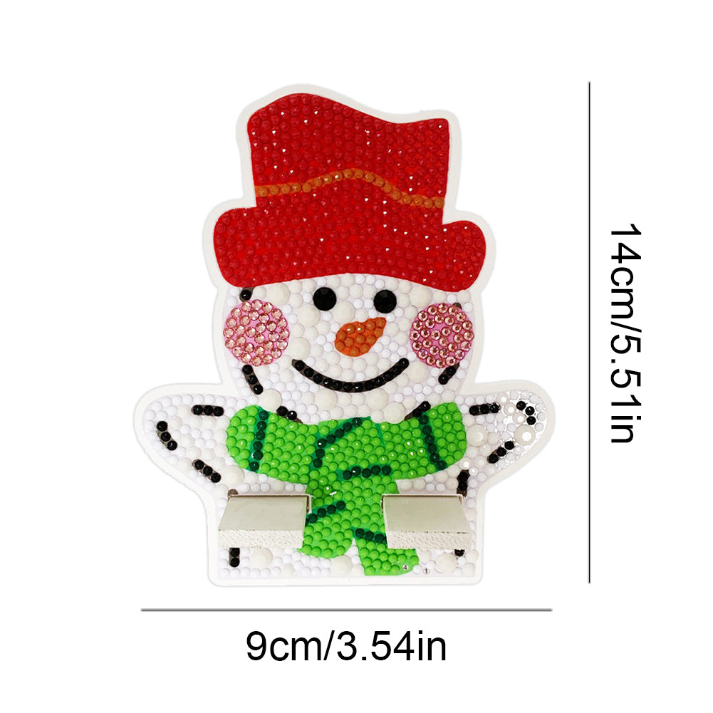 Diamond Painting Desktop Cellphone Stand Gift for Girls (Christmas Snowman)