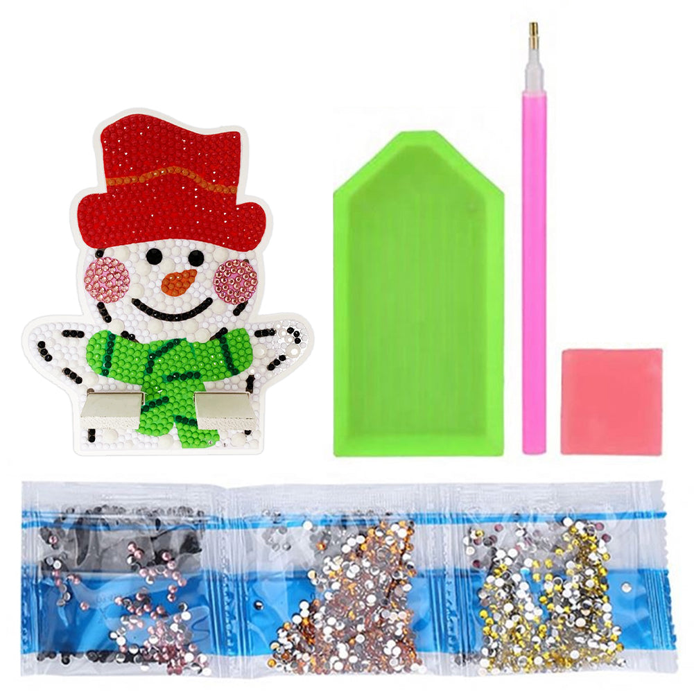 Diamond Painting Desktop Cellphone Stand Gift for Girls (Christmas Snowman)