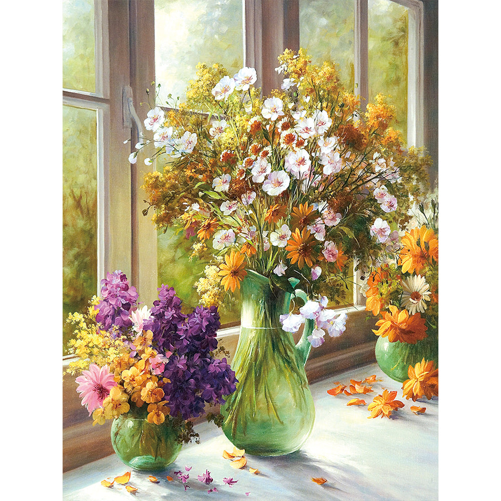 Bouquet - 11CT Stamped Silk Cross Stitch 50*64CM