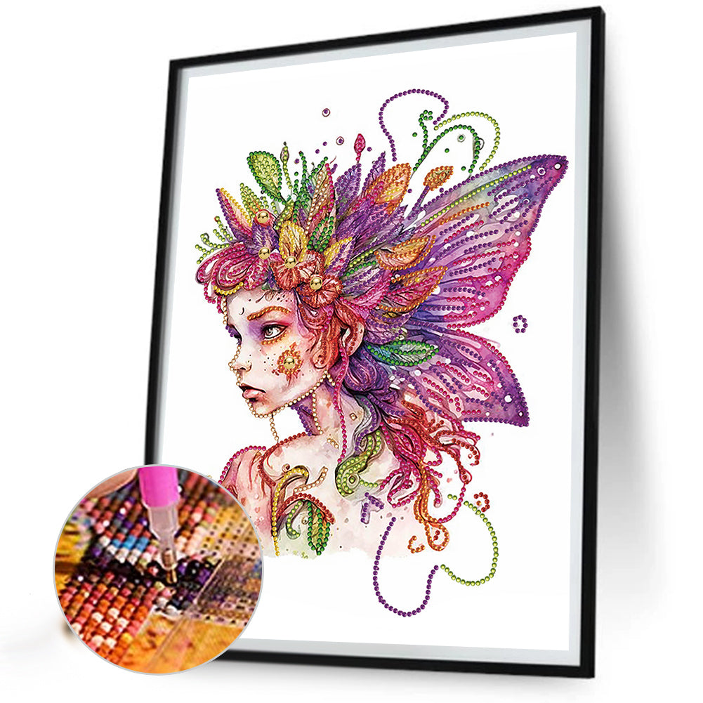 Butterfly Elf - Special Shaped Drill Diamond Painting 30*40CM