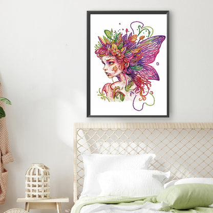 Butterfly Elf - Special Shaped Drill Diamond Painting 30*40CM