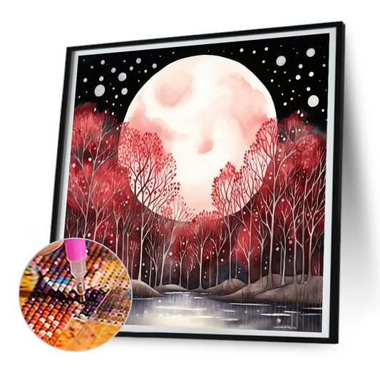 Mangrove Forest Under Moonlight - Full Round Drill Diamond Painting 30*30CM