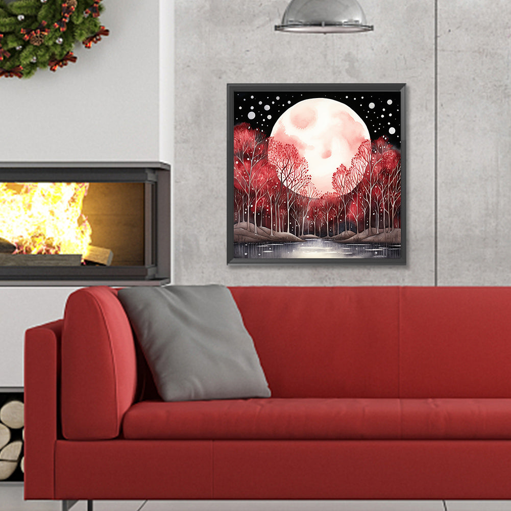 Mangrove Forest Under Moonlight - Full Round Drill Diamond Painting 30*30CM
