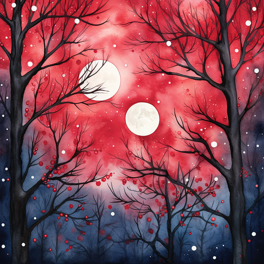 Mangrove Forest Under Moonlight - Full Round Drill Diamond Painting 30*30CM