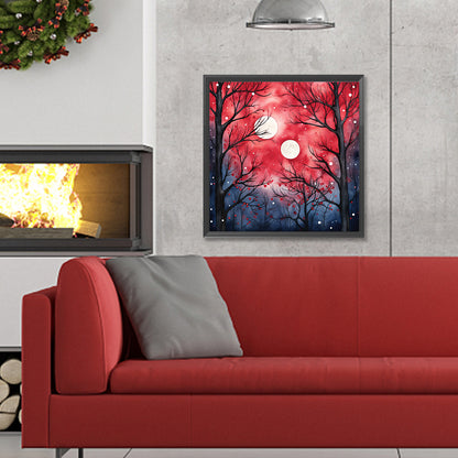 Mangrove Forest Under Moonlight - Full Round Drill Diamond Painting 30*30CM