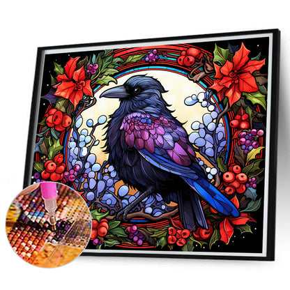 Glass Painting Bird - Full Round Drill Diamond Painting 35*30CM