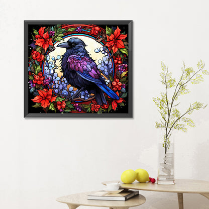 Glass Painting Bird - Full Round Drill Diamond Painting 35*30CM