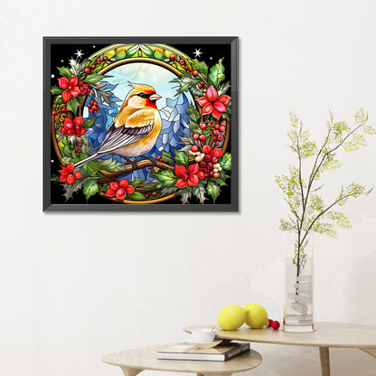 Glass Painting Bird - Full Round Drill Diamond Painting 35*30CM