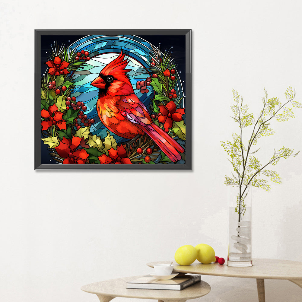 Glass Painting Bird - Full Round Drill Diamond Painting 35*30CM