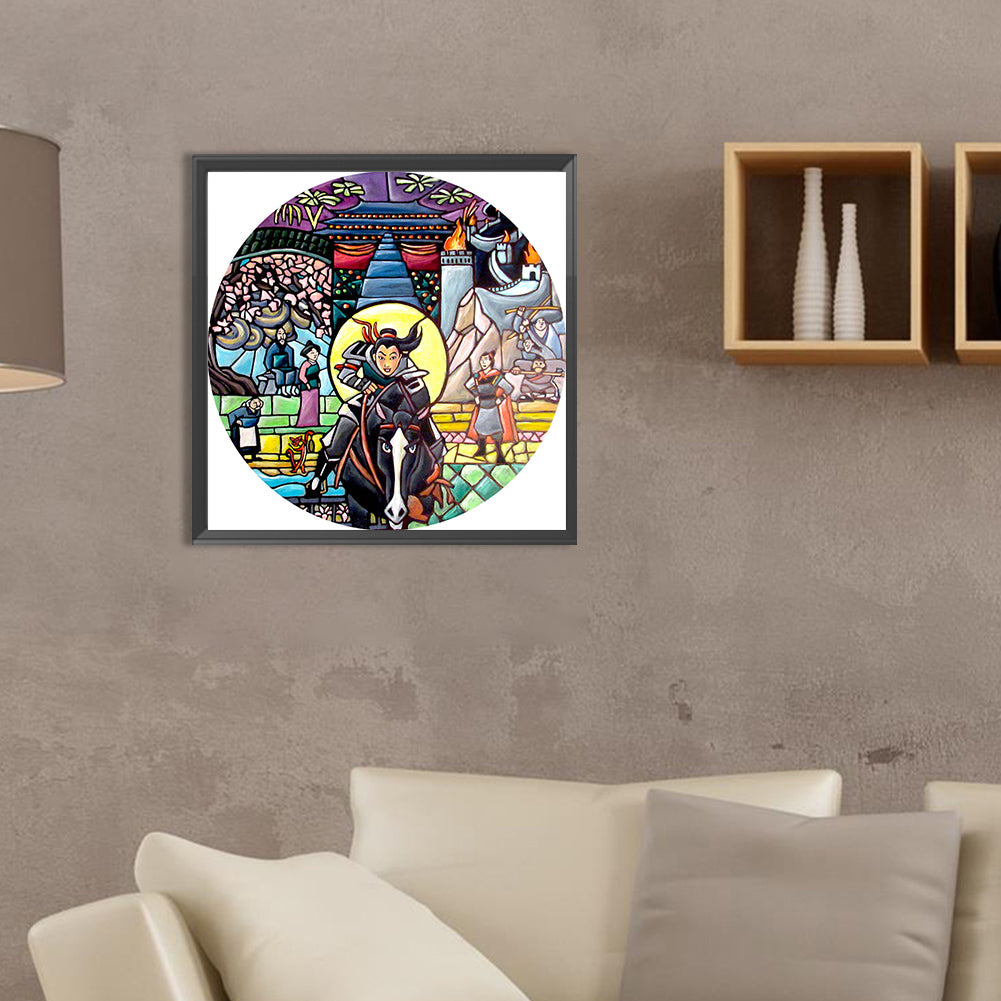 Hua Mulan - Full Round Drill Diamond Painting 35*35CM