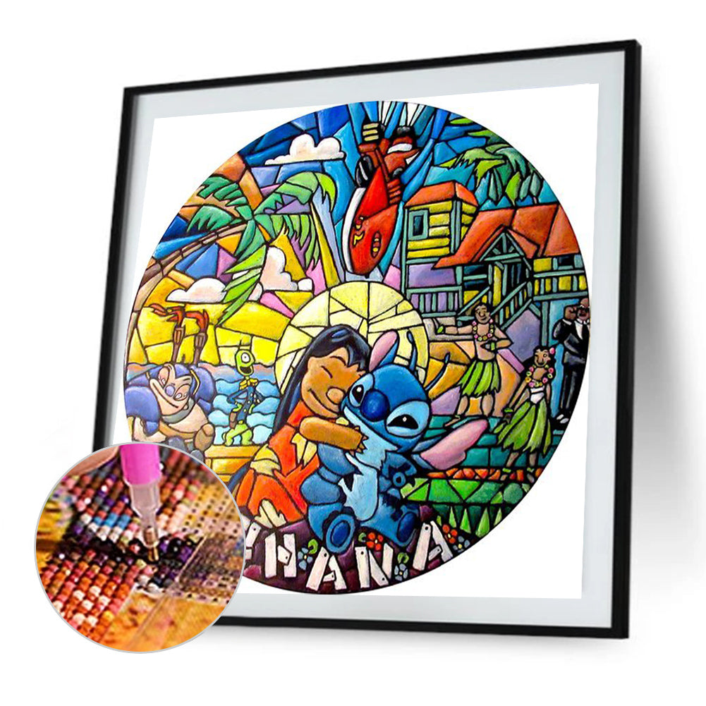 Lilo & Stitch - Full Round Drill Diamond Painting 35*35CM