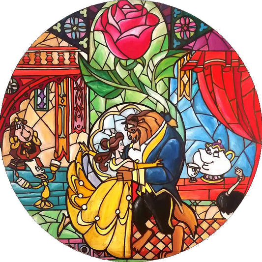 Beauty And The Beast - Full Round Drill Diamond Painting 35*35CM