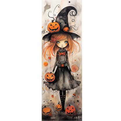 Witch And Pumpkin - 11CT Stamped Cross Stitch 30*90CM