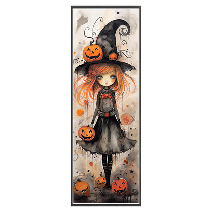 Witch And Pumpkin - 11CT Stamped Cross Stitch 30*90CM