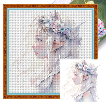 Flower Fairy - 11CT Stamped Cross Stitch 50*50CM