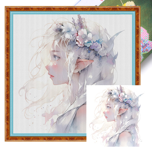 Flower Fairy - 11CT Stamped Cross Stitch 50*50CM