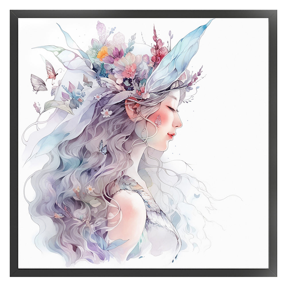 Flower Fairy - 11CT Stamped Cross Stitch 50*50CM