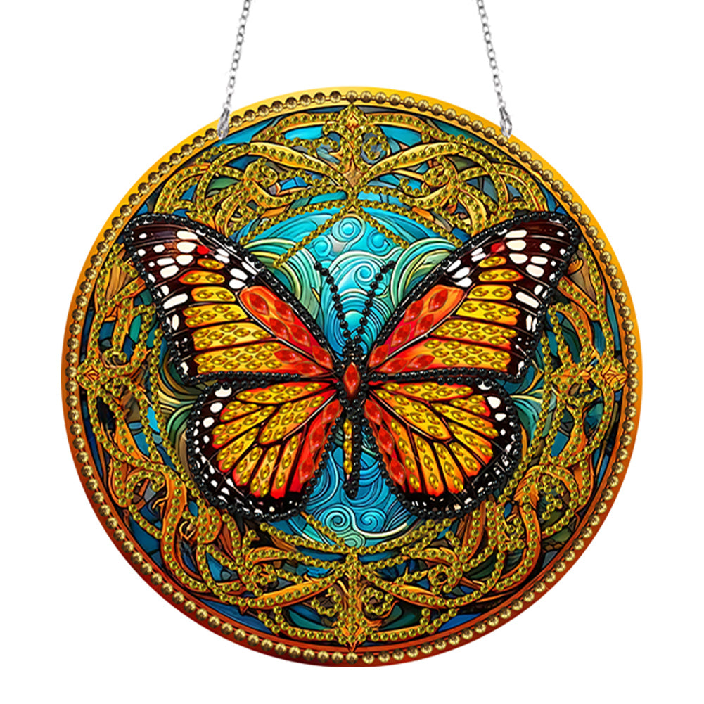 Suncatcher Double Sided Diamond Painting Hanging Decor (Butterfly)