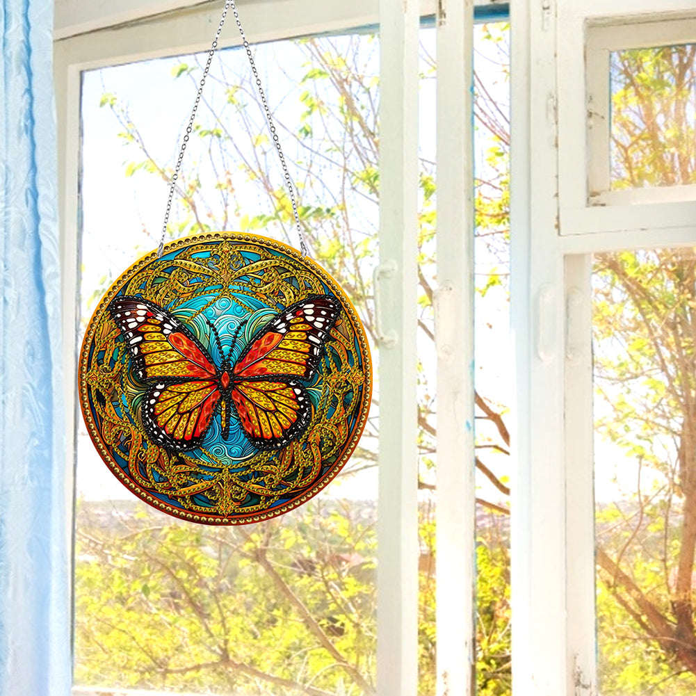 Suncatcher Double Sided Diamond Painting Hanging Decor (Butterfly)