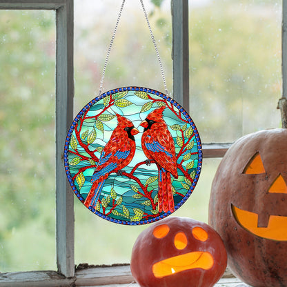 Suncatcher Double Sided Diamond Painting Hanging Decor (Freckled Bird #5)