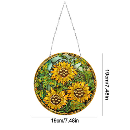 Suncatcher Double Sided Diamond Painting Hanging Decor (Sunflower #6)
