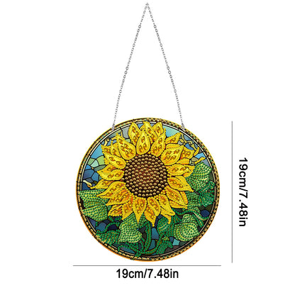 Suncatcher Double Sided Diamond Painting Hanging Decor (Sunflower #7)