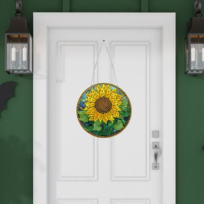 Suncatcher Double Sided Diamond Painting Hanging Decor (Sunflower #7)