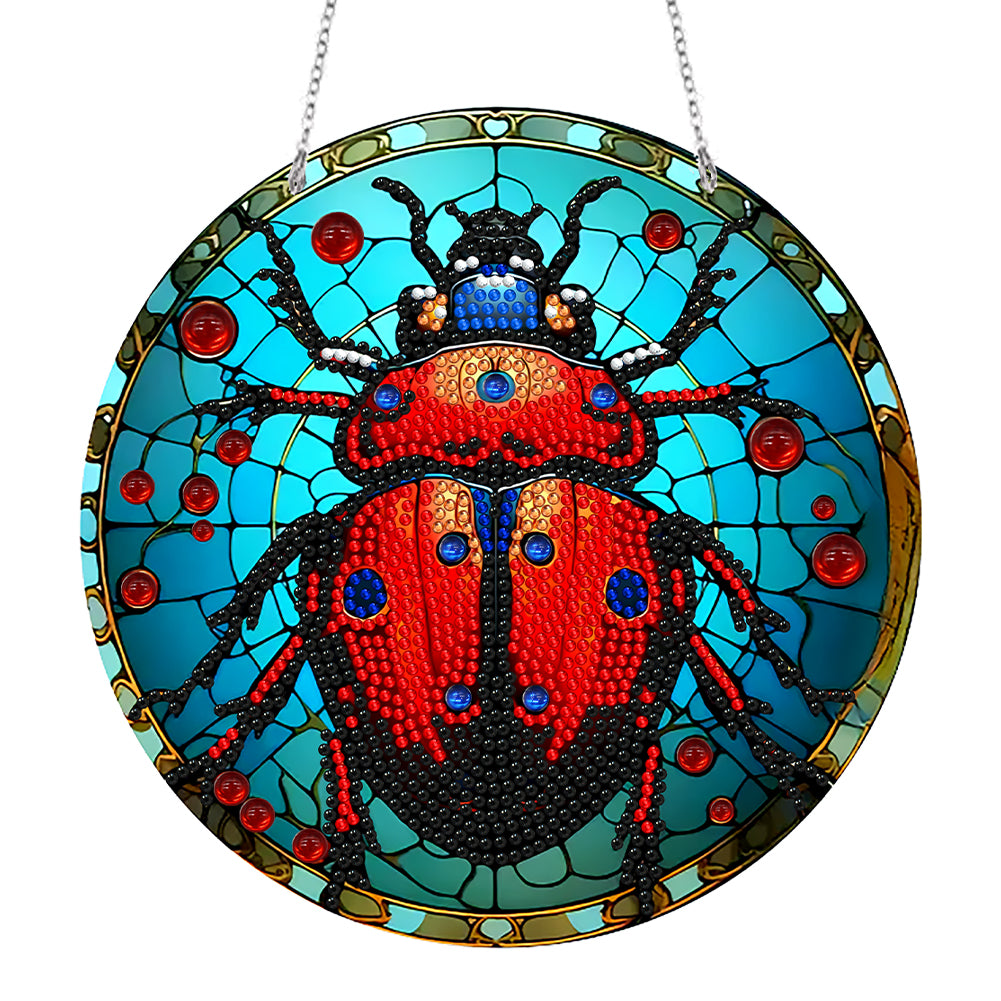 Suncatcher Double Sided Diamond Painting Hanging Decor (Beetle)